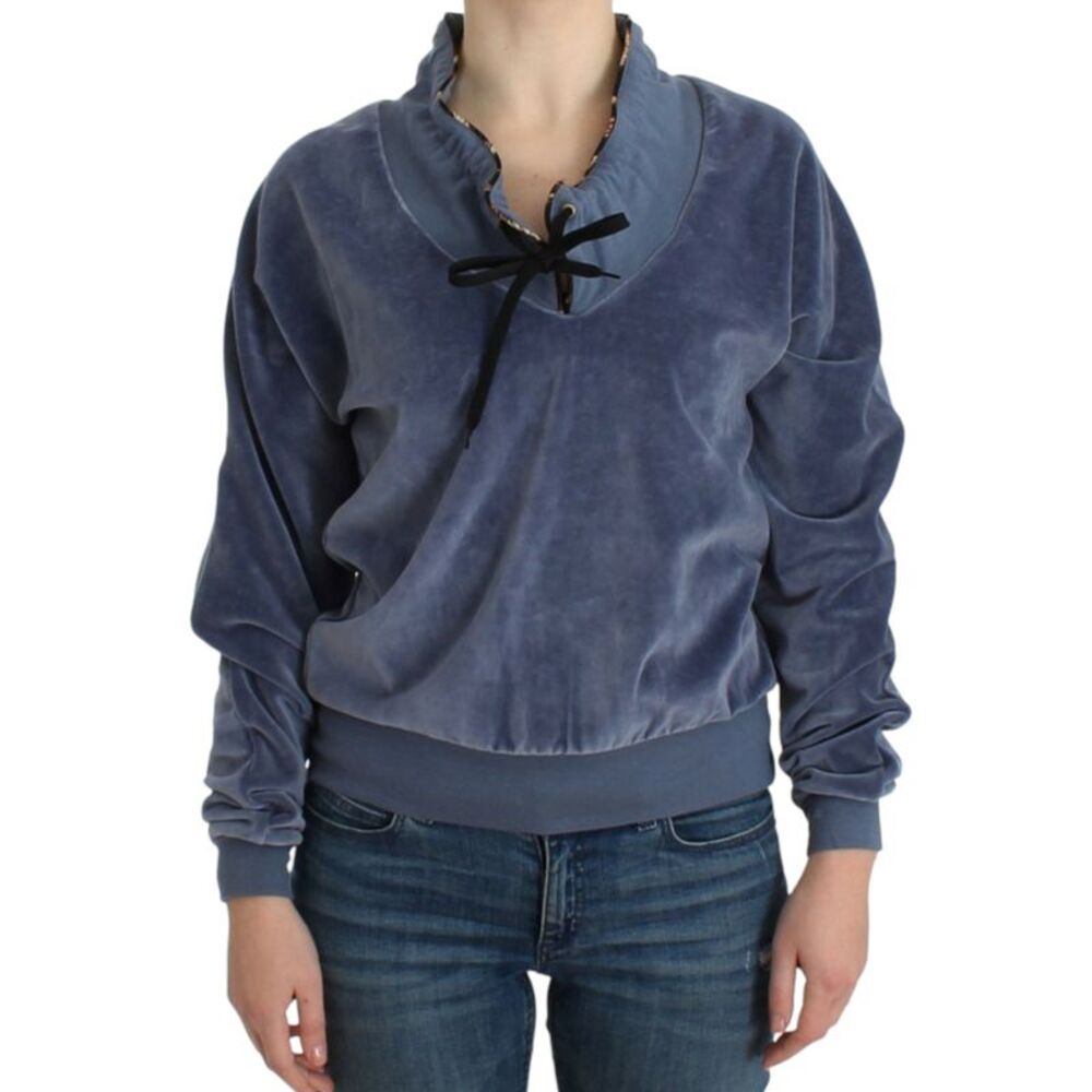 Cavalli Blue velvet cotton Women's sweater